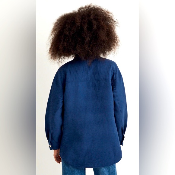 Madewell Womens Blue Superoversized Shirt Jacket - Picture 2 of 8